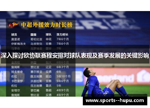 深入探讨欧协联赛程安排对球队表现及赛季发展的关键影响 深入探讨欧协联赛程安排对球队表现及赛季发展的关键影响